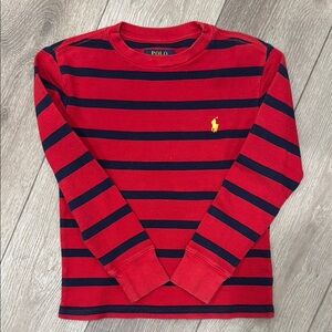 Polo by Ralph Lauren Kids Red and Navy Striped Shirt